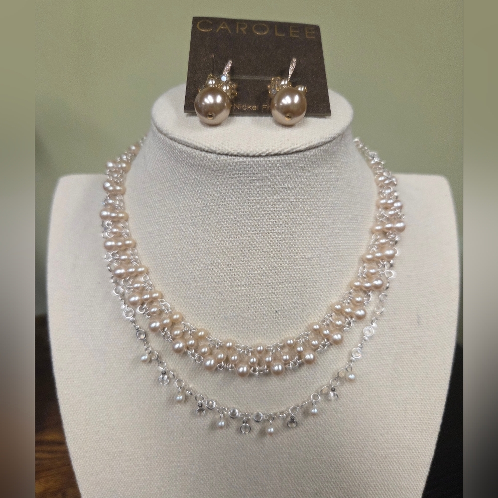 Vintage Carolee Faux Pearl 3 Piece Set